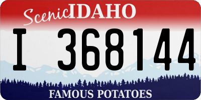 ID license plate I368144