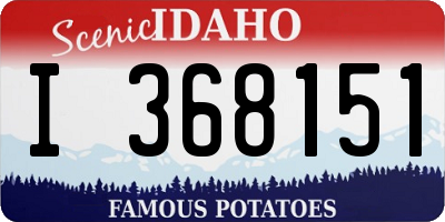 ID license plate I368151