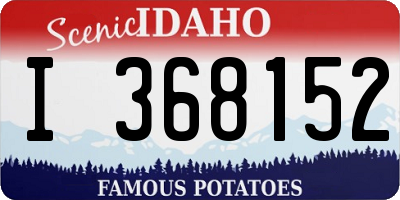 ID license plate I368152