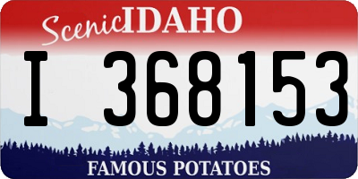 ID license plate I368153