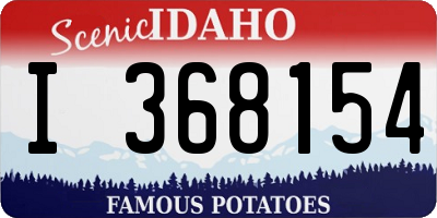 ID license plate I368154