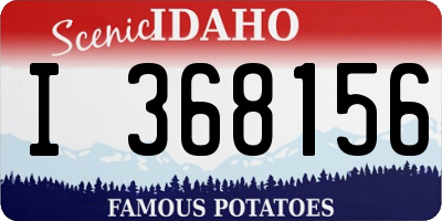 ID license plate I368156