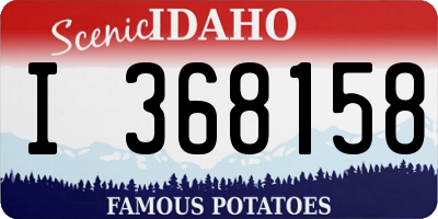 ID license plate I368158