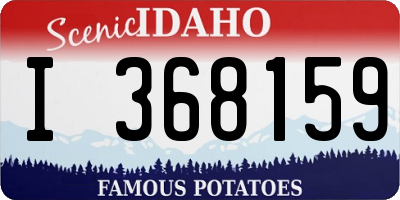 ID license plate I368159