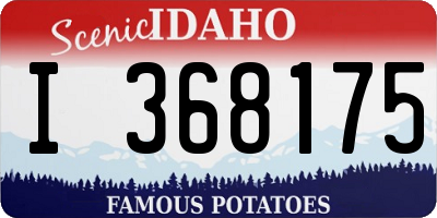 ID license plate I368175