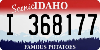 ID license plate I368177