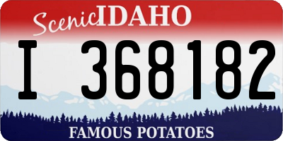 ID license plate I368182