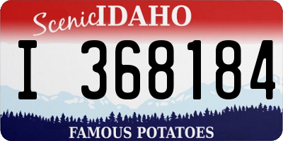 ID license plate I368184