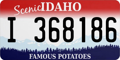 ID license plate I368186