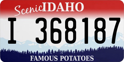 ID license plate I368187
