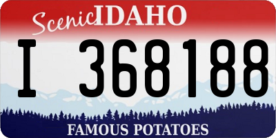 ID license plate I368188
