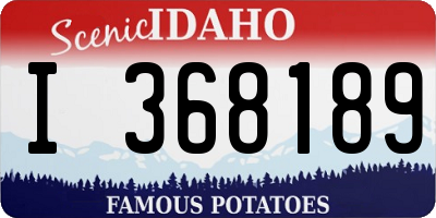 ID license plate I368189