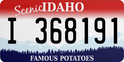 ID license plate I368191