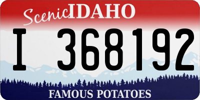 ID license plate I368192