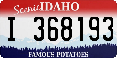 ID license plate I368193