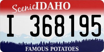 ID license plate I368195