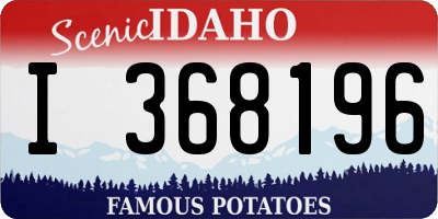 ID license plate I368196