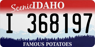 ID license plate I368197