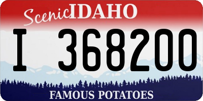 ID license plate I368200