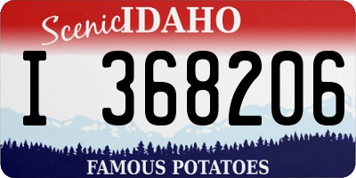 ID license plate I368206
