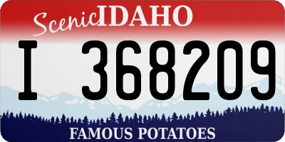 ID license plate I368209