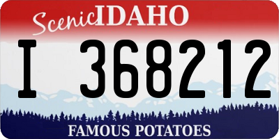 ID license plate I368212