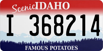 ID license plate I368214