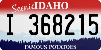 ID license plate I368215