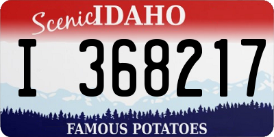 ID license plate I368217