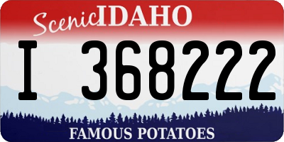 ID license plate I368222