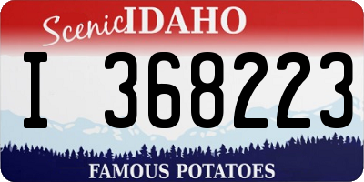 ID license plate I368223