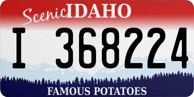 ID license plate I368224