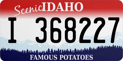 ID license plate I368227