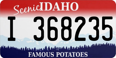 ID license plate I368235