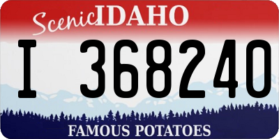 ID license plate I368240