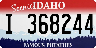 ID license plate I368244