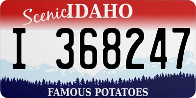 ID license plate I368247