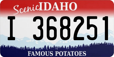 ID license plate I368251