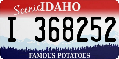 ID license plate I368252