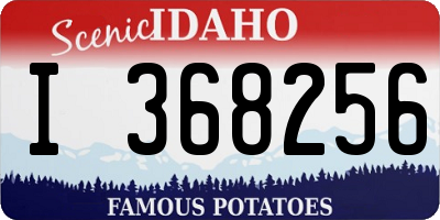 ID license plate I368256