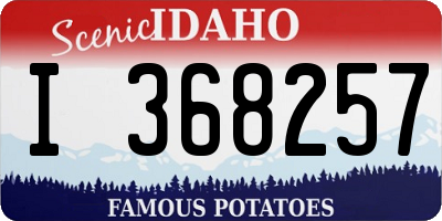 ID license plate I368257
