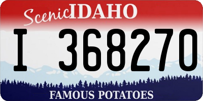 ID license plate I368270