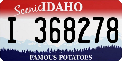 ID license plate I368278