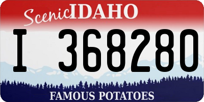 ID license plate I368280