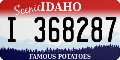 ID license plate I368287