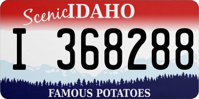 ID license plate I368288