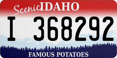 ID license plate I368292