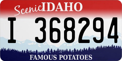 ID license plate I368294
