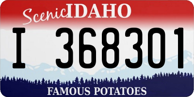 ID license plate I368301