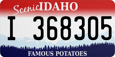 ID license plate I368305